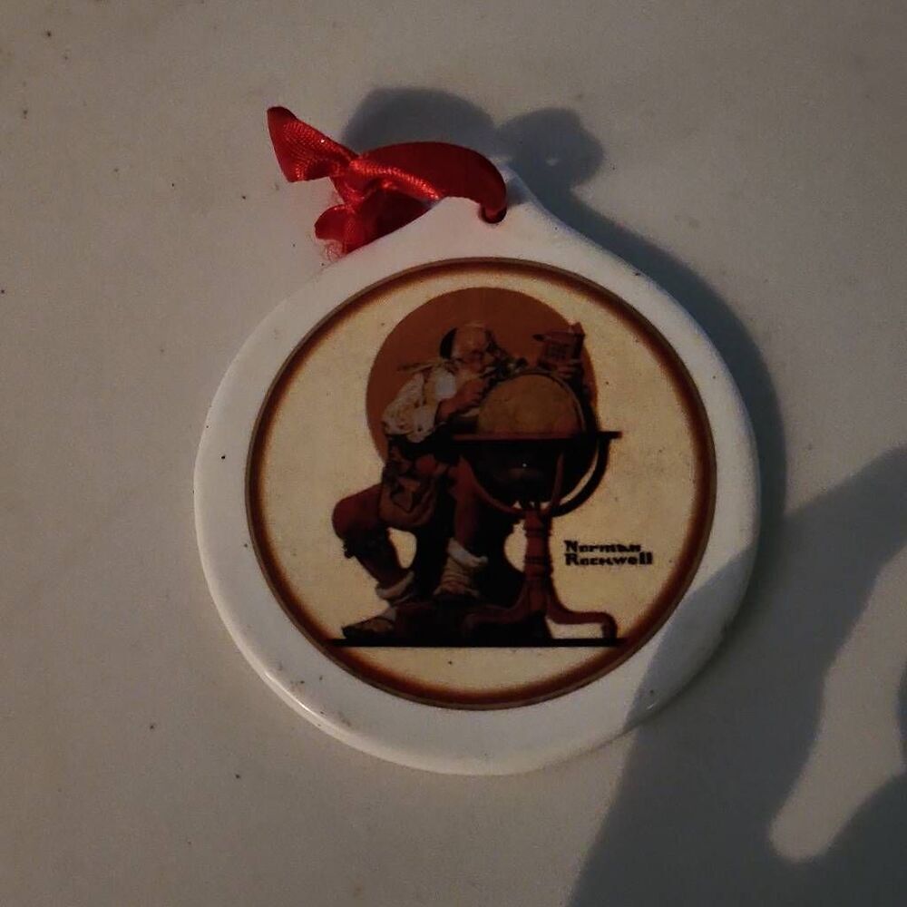 Santa at the Globe Ornament